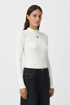 NORA RIB LONG SLEEVE TOP (SOFT WHITE)