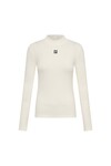 NORA RIB LONG SLEEVE TOP (SOFT WHITE)