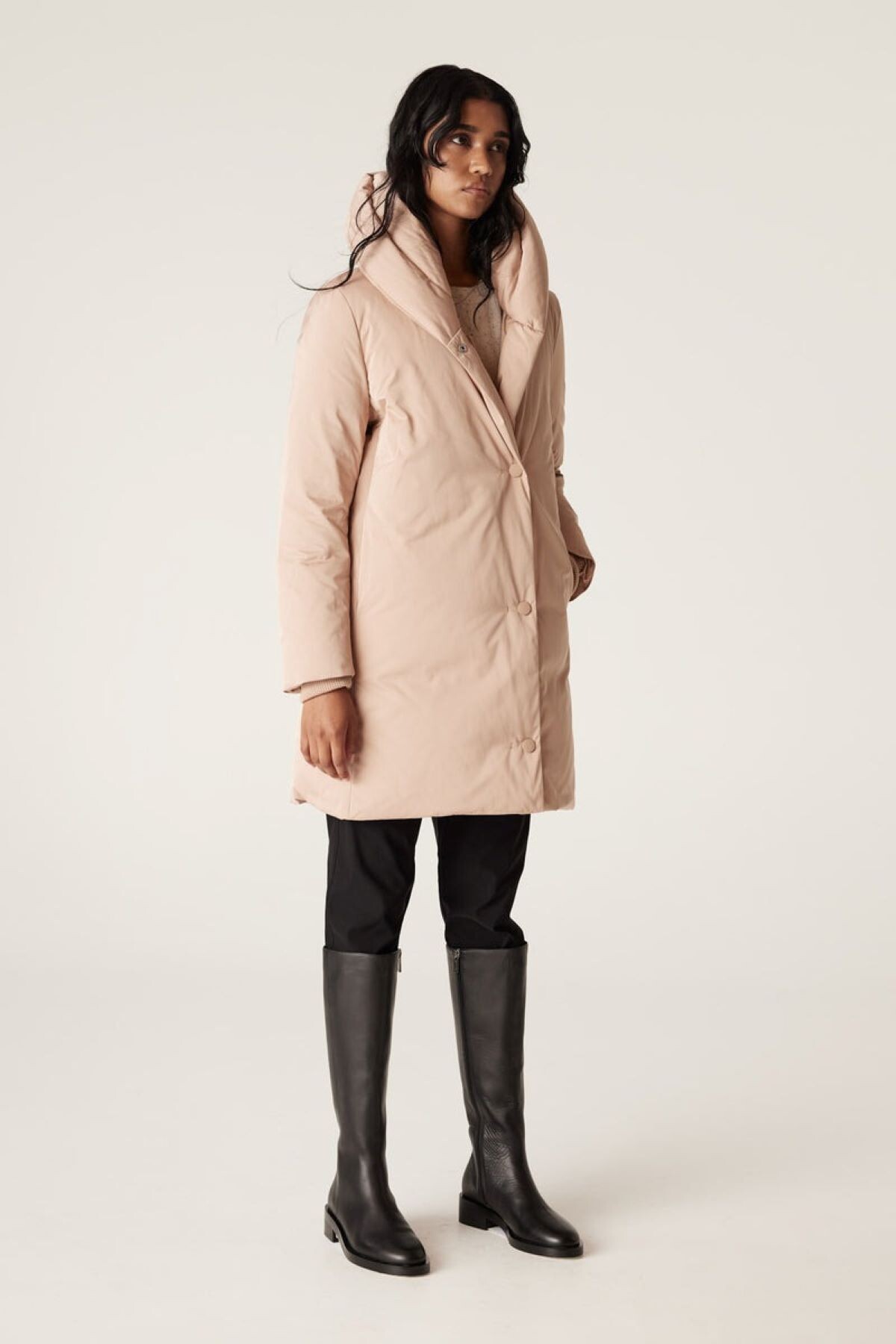Blush puffer coat shop