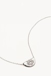 MINI LOTUS NECKLACE (14K SOLID WHITE GOLD)