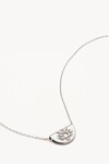 MINI LOTUS NECKLACE (14K SOLID WHITE GOLD)