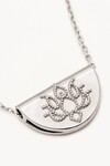 MINI LOTUS NECKLACE (14K SOLID WHITE GOLD)