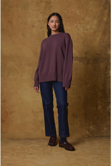 CASHMERE OVERSIZED SWEATER (ORCHID)