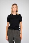 MERINO CREW NECK KNIT (BLACK MARLE)