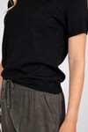 MERINO CREW NECK KNIT (BLACK MARLE)