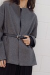 DROP SHOULDER COAT (CHARCOAL)