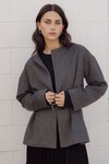 DROP SHOULDER COAT (CHARCOAL)