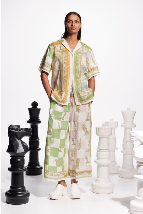 CHECKMATE LINEN SHIRT (MULTI)