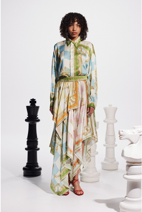 CHECKMATE SILK SHIRT (MULTI)
