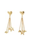 HIGH ROLLER HEART TASSEL STUDS (GOLD)