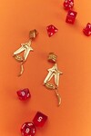 HIGH ROLLER DICE DROP EARRINGS (GOLD)