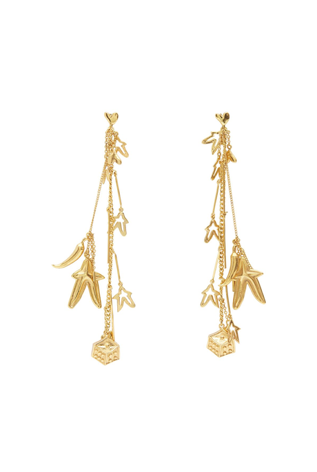 HIGH ROLLER CHARM EARRINGS (GOLD)