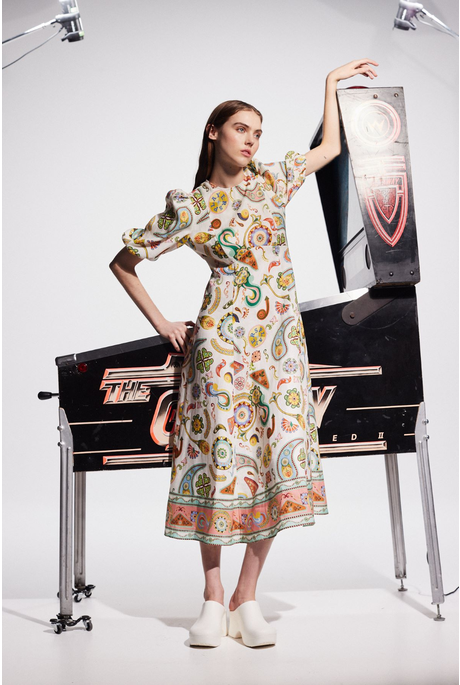 ARCADE MIDI DRESS (MULTI)