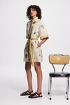 CHECKERS EMBROIDERED MINI DRESS (CREAM)