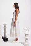 PEGASUS EMBROIDERED MIDI DRESS (IVORY)