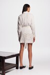 PEGASUS EMBROIDERED MINI DRESS (IVORY)