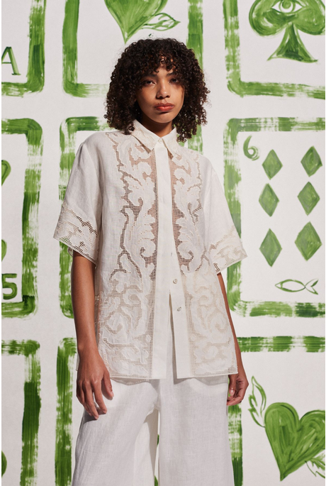 PEGASUS EMBROIDERED SHIRT (IVORY)