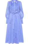 IRIS PLEATED RIB MIDI DRESS (MIST BLUE)