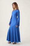 WEYLIN SEQUIN CUFF MAXI DRESS (COBALT BLUE)