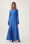 WEYLIN SEQUIN CUFF MAXI DRESS (COBALT BLUE)