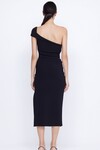 ELEA ASYM MIDI DRESS (BLACK)