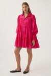 CATALYST SMOCK MINI DRESS (FLORESCENT ROSE)