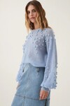 GABRIELLA BOBBLE KNIT (POWDER BLUE)