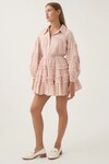 PASTICHE TIERED MINI DRESS (BLUSH PINK)