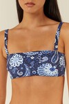 CROP TOP BANDEAU (BLUE PAISLEY)