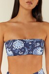 CROP TOP BANDEAU (BLUE PAISLEY)