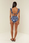 HIGH WAIST BIKINI BOTTOMS (BLUE PAISLEY)