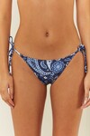 TIE UP BIKINI BOTTOMS (BLUE PAISLEY)