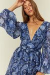 LUCIA DRESS (BLUE PAISLEY)