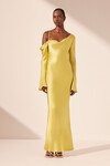 SOFIA ASYMMETRICAL MAXI DRESS (LIME)