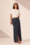 RITA PANELLED MAXI SKIRT (DEEP INDIGO)