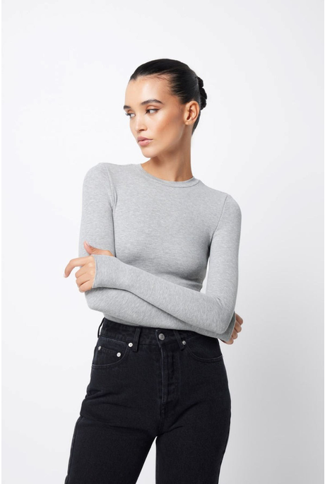 THE BROOKLYN TOP (GREY MARLE)