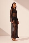 SOL LACE MIDI DRESS (BLACK)