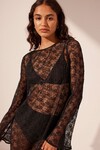 SOL LACE MIDI DRESS (BLACK)