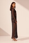 SOL LACE MIDI DRESS (BLACK)