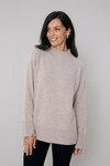 CASHMERE RIB FUNNEL NECK (CHAI)