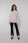 CASHMERE RIB FUNNEL NECK (CHAI)