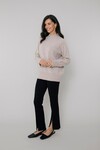 CASHMERE RIB FUNNEL NECK (CHAI)
