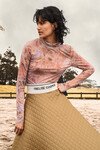 NECK OF THE WOODS TOP (PEACH FLORAL)