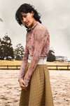 NECK OF THE WOODS TOP (PEACH FLORAL)