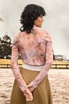 NECK OF THE WOODS TOP (PEACH FLORAL)