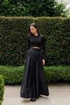 COPPERMAN SKIRT (BLACK POPLIN)