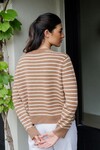 SOPHIA CARDI (TAN STRIPE)