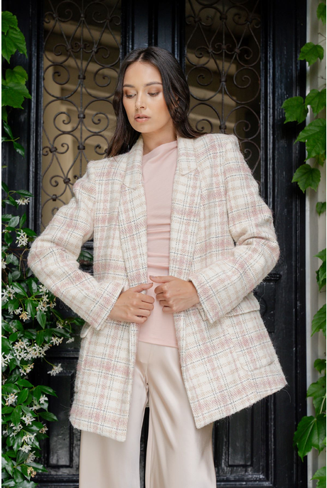 MARJORIE BLAZER (PINK TWEED)