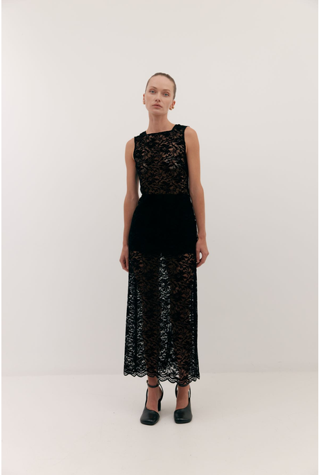 MIRA LACE DRESS (BLACK)