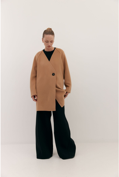 SHORT ROWAN COAT (CAMEL)